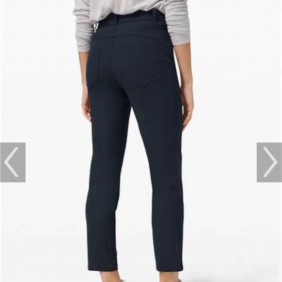 lululemon 5 pocket city sleek Navy Straight Leg Pants - Picture 3 of 5